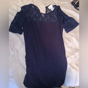 Dark Blue small maternity shirt.